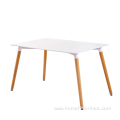 luxury modern rectangle small white dining table